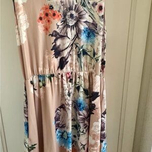 Ours Floral Racerback Midi Dress with Pockets. Size Medium
